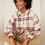 Ba&sh 893  Qetsia Overshirt Size 1 Color Cream Purple Photo 4