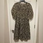 Rebecca Taylor *** Osaka Silk Blend Cream Floral Ruched Puff Sleeve Midi Dress Photo 1