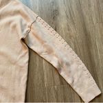 Topshop Wool Blend Taupe Ribbed V-Neck Sweater Size 8 Photo 4