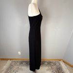 Alamour Womens Marta One Shoulder Cutout Maxi Gown Dress Size M Black Ponte Slit Size M Photo 6