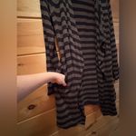 Soma  Womens Black Brown Striped Open Front Cardigan L Photo 6