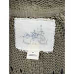 Anthropologie  Angel Of The North‎ Olive Green Cardigan Open Chunky Knit Size M Photo 1