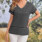 Soft Surroundings Soft Surrounding Bali Breeze Short Sleeves Striped Top Photo 8