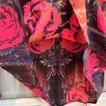 Nanette Lepore  Watercolor Mirror Image Floral Roses Silk Blouse Top Size 2 XS Photo 6