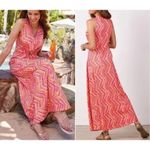 Soft Surroundings  NWT Giselli Dress Sleeveless V-Neck Chevron Zigzag Size M Photo 1