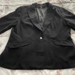 Louben Woman Black Triacetate Crystal Button Blazer, size 16W Photo 11