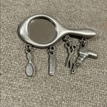 Silver Hairdresser Charm Brooch Photo 2