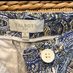 Talbots  Mid-Rise Paisley Print Cotton Dress Pant Trouser, 8 Photo 3