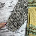 Free People  Aliya Long Sleeve Print Tunic In Tobacco Flower SM Photo 2