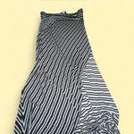 Joe B  Asymmetrical Black and White Striped Dress Photo 0