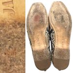 Jack Rogers  Square Toe Buckle Ballet Flats Embossed Leather Snake Print Size 8 Photo 13