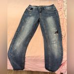 Vanilla Star Jeans Women's Blue Jeans with Embroidered Details Photo 0