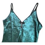 Byer California California Dynasty medium RARE & vintage green satin slip dress, nightgown​ Photo 9