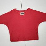 Anthropologie Waffle Top Coral Watermelon V-Neck Dolman Sleeve Shirt Blouse Sz S Photo 14