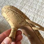 Schutz  anthro Evenise strapy 90’s Y2K Kitten Heel Sandals Natural cork size 9 Photo 15
