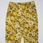 Ghanda Rosa Flares Brown Sadie Floral Bell Bottom Pants Yellow Size XS Photo 5