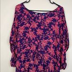 NWT Lands’ End Women’s Floral Print Beach Swim Resortwear Cover Photo 1