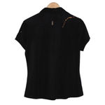 Women's Jamie Sadock Black Brown Cheetah Athletic Short Sleeve Shirt Size Small Photo 1