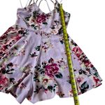 EXPRESS  Purple Floral Lined Strappy Back Romper Women's Size 2 | 55-12-2 Photo 7