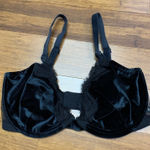 Victoria's Secret Black Velvet Lace Unlined Demi Bra Size 34DDD Underwire Sexy Photo 0