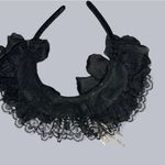 Goth/Halloween black roses black lace and skeleton skill/ hands hair piece Photo 5