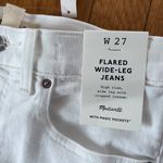 Madewell  Flared Wide Leg Crop Jeans in Pure White  Photo 3