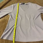 Ann Taylor  Light Lilac Pleated V-Neck Top 
Size Large Photo 7