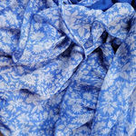 ZARA  Blue White Floral Ruffle Long Sleeve Short Romper Size S Photo 7