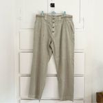 Sundance  Quinn Bohemian Linen Blend Slouchy Pants Button Fly Size 12 Petite Photo 2