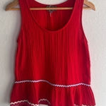 Michael Stars  Red Sleeveless Holiday Blouse Photo 0