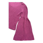 Free People Pink Damsel Bell Sleeve Cropped Knit Sweater // S Photo 3