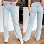 Judy Blue High Rise Control Top Straight Fit Jeans Vintage Light Blue Wash Photo 3