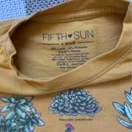 Fifth Sun Mustard Yellow Graphic Tee with Cactus Design Photo 2