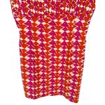 Maeve Anthropologie Ophelia Sleeveless Linen Mini Dress Pink Geometric Size 8P Photo 9