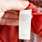 Rebecca Minkoff  Chloe Floral 3/4 Sleeve Smocked Waist Mini Dress Maroon Medium Photo 4