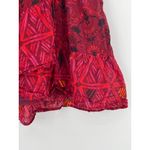 Anthropologie Free People Cottage Core Boho Aztec Print Asymmetrical Ruffle Mini Skirt Medium Photo 3