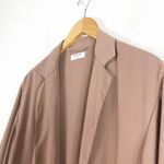 Aritzia Babaton Maeve Blazer Cardigan Small Brown Draped Oversized Button Photo 5