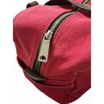 Jack Spade Red Canvas Tote Bag Leather Handles Zip Top Shoulder Bag Photo 5