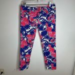 Lilly Pulitzer Worth Skinny Mini Print Secret Garden Floral Cropped Jeans 6 Pink Photo 5