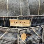 PacSun Women’s  medium wash white stripe 100% cotton mom jeans 28 Photo 2