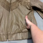 Comint Genuine Leather Suede Mix Bomber Jacket Mens Size Medium Brown Vintage Photo 3