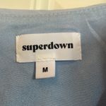 superdown  (REVOLVE) Bonita Drape-Back Mini Dress Medium M Blue FEMININE COQUETTE Photo 3