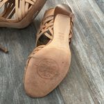 Tory Burch  Nadia brown woven leather logo detail huarache sandals heels 9.5 Photo 8