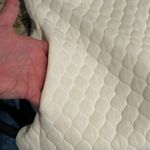 Vintage JC Penney Quilted Robe Lace Trim Floral Cottage Core Feminine White Sz M Size M Photo 6