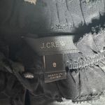 J.Crew  Black 100% Silk Ruffle Mock Neck Blouse Long Sleeve Top 8 Photo 2