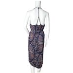 Lucky Brand Dress Womens Small Blue Red Paisley Print Midi Bohemian Festival Photo 2