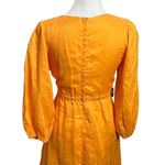 Faithfull the Brand Faithfull La Mia Maxi Dress Tuscan Sun Orange Women’s Size 4 Cutout Tie Front Photo 5