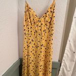 Amanda Uprichard  Amory Sleeveless floral print yellow side slit midi Dress Photo 0
