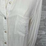 Rielle White Button Down Shirt Size M Photo 1