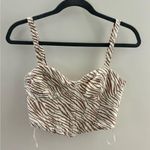 ZARA zebra print Linen Top Photo 0